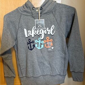 Lakegirl Girls' Gray 'Lakegirl' Anchor Hoodie